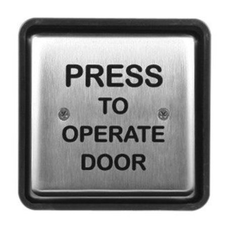 NORTON DOOR CONTROLS 501N 4-1/2" Square Door Switch with Black Letters Stainless Steel 501N